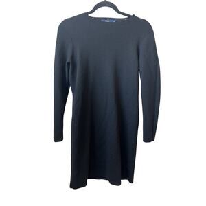 Polo by Ralph Lauren Black Long-Sleeve Midi Dress
